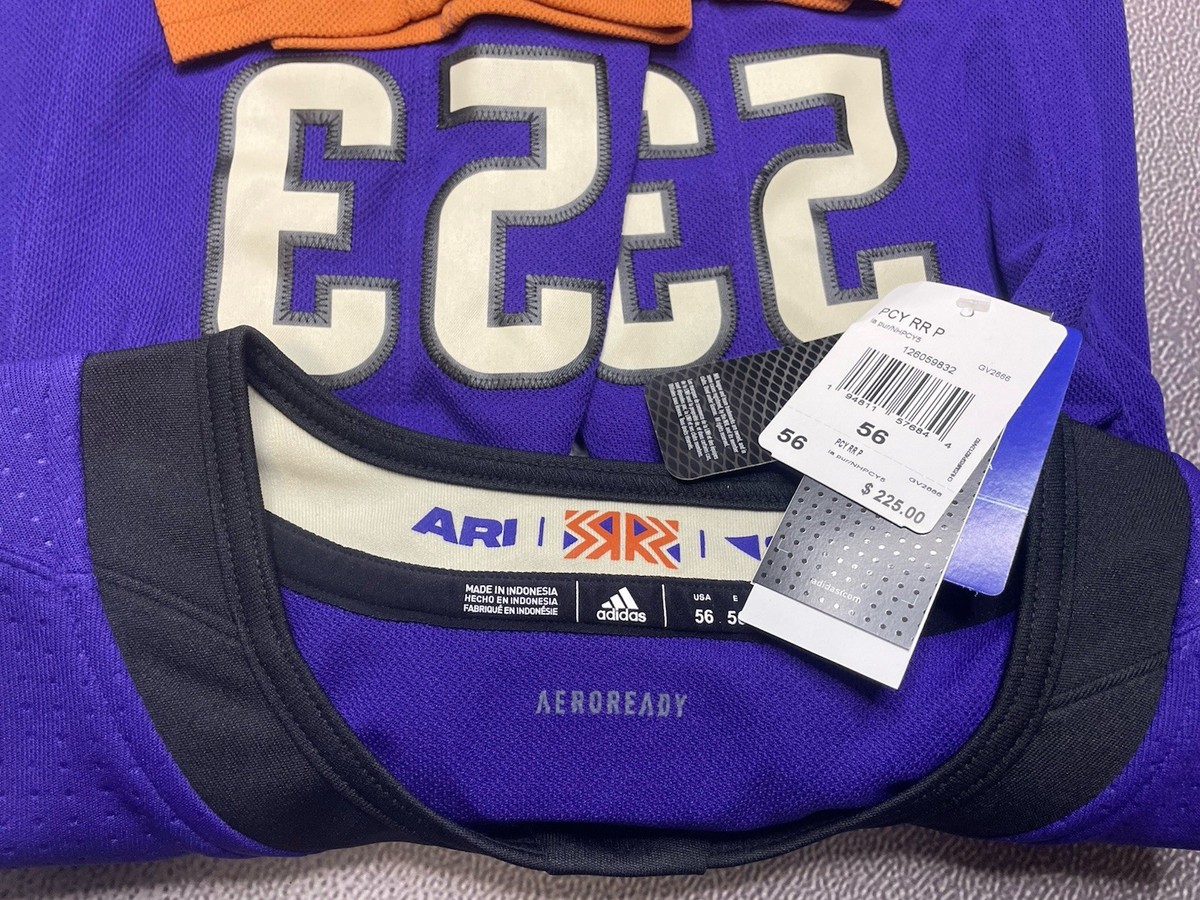 Authentic Adidas NHL Arizona Coyotes Purple Jersey Size 56 Oliver