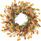 Fall Wreath, Fall Wreaths for Front Door, 24 in Fall Decor Floral Wreath, Doo...