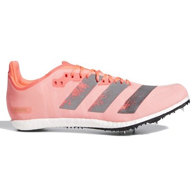 Adidas Adizero Avanti Mens Track Spikes Distance Shoes BOOST, Coral, Size 12.5
