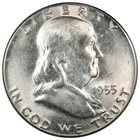 1955-P Franklin Half Dollar BU Brilliantly Uncirculated 50C A2743