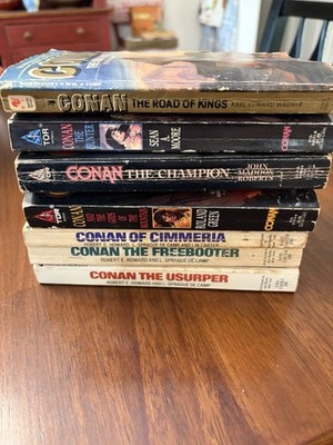 CONAN Vintage Paperback Ace & Tor Books ~ Lot of 7 ~ Robert E Howard, Others
