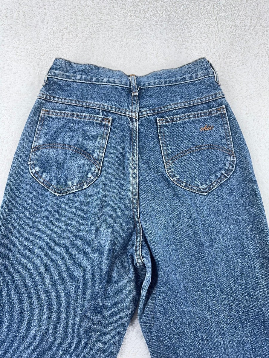 Vintage Chic High Rise Jeans Womens ACTUAL 26x31 Tapered USA 90s
