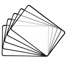 5PCS Full Page Magnifying Glass for Reading, 3X Lightweight Flat Clear, Black