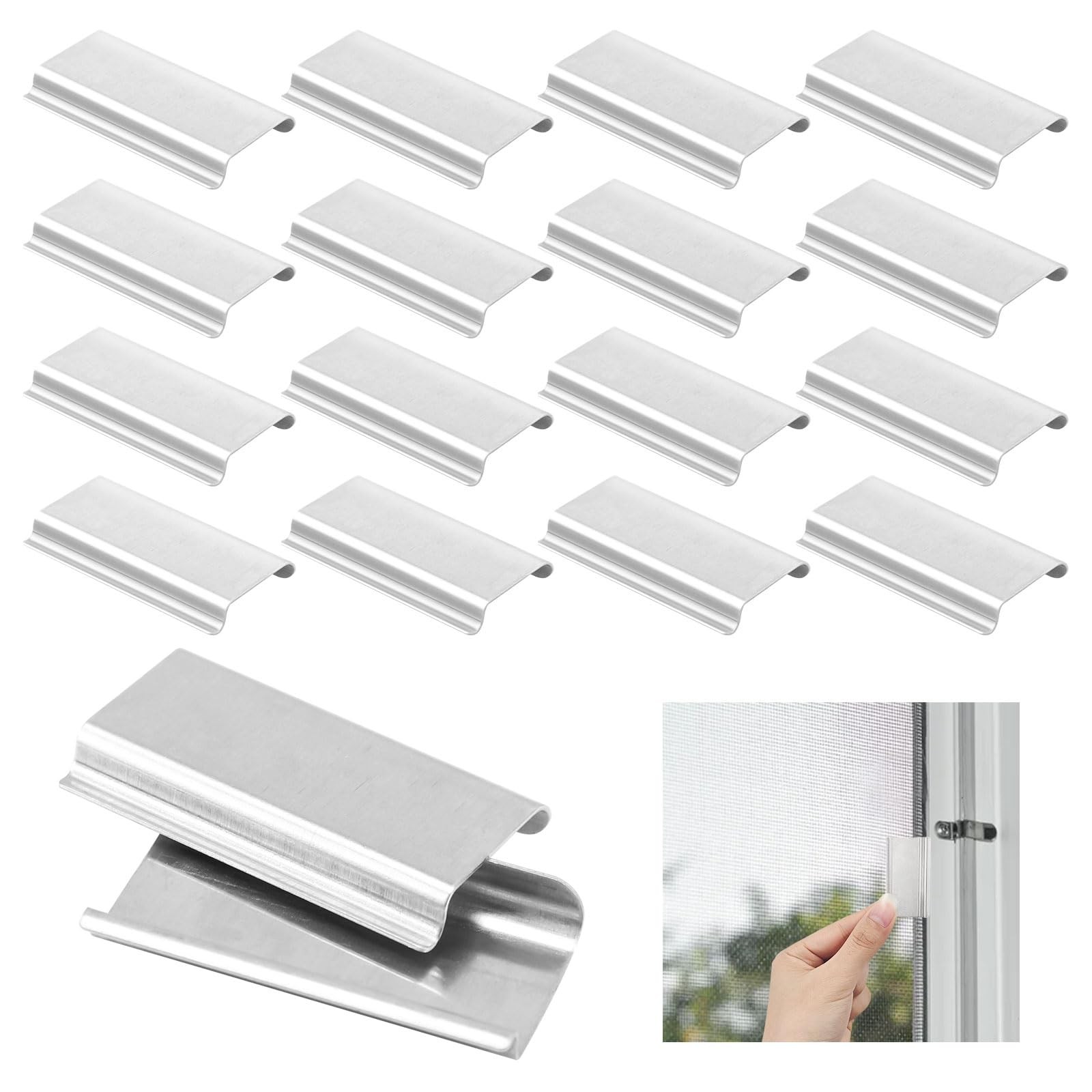 Window Screen Frame Pull Tab 30 PCS Aluminum Window Screen Pull Tabs Spline Channel Lifts Anti-UV ...
