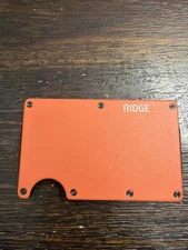The Ridge RFID Blocking Men's Wallet Cash Strap Basecamp Orange PREOWNED!