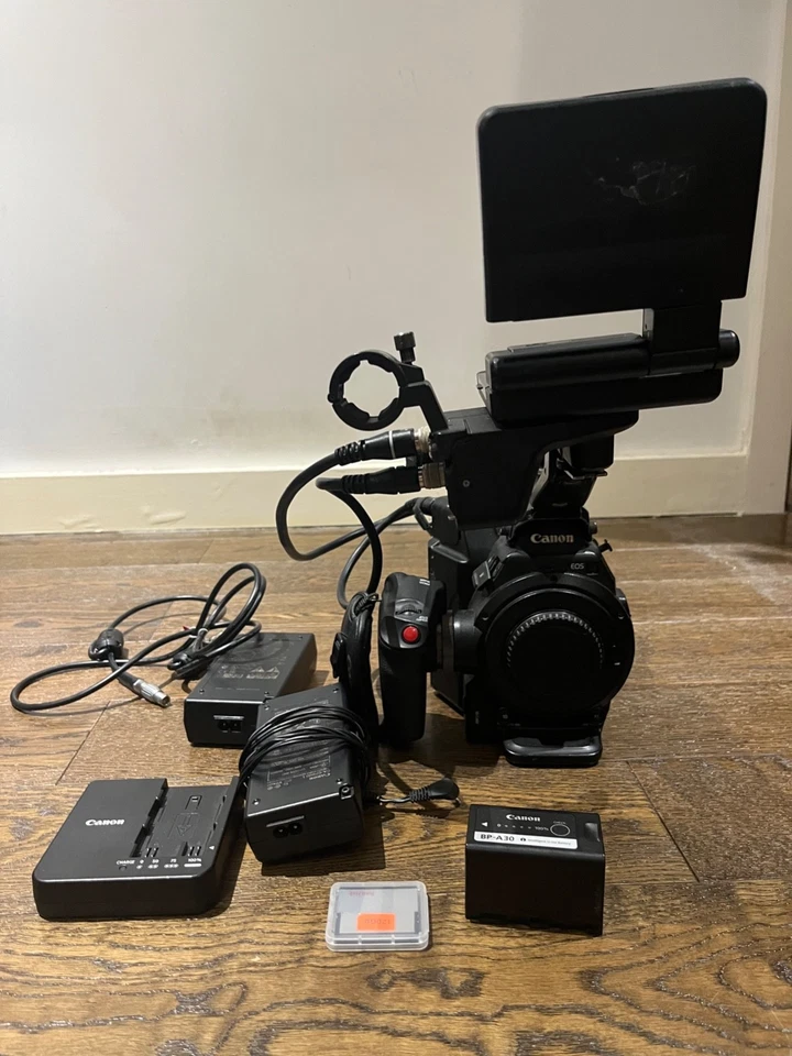 Canon C300 mkII Video Camera & kit - w/cards, batteries & bag - Image 3 of 4
