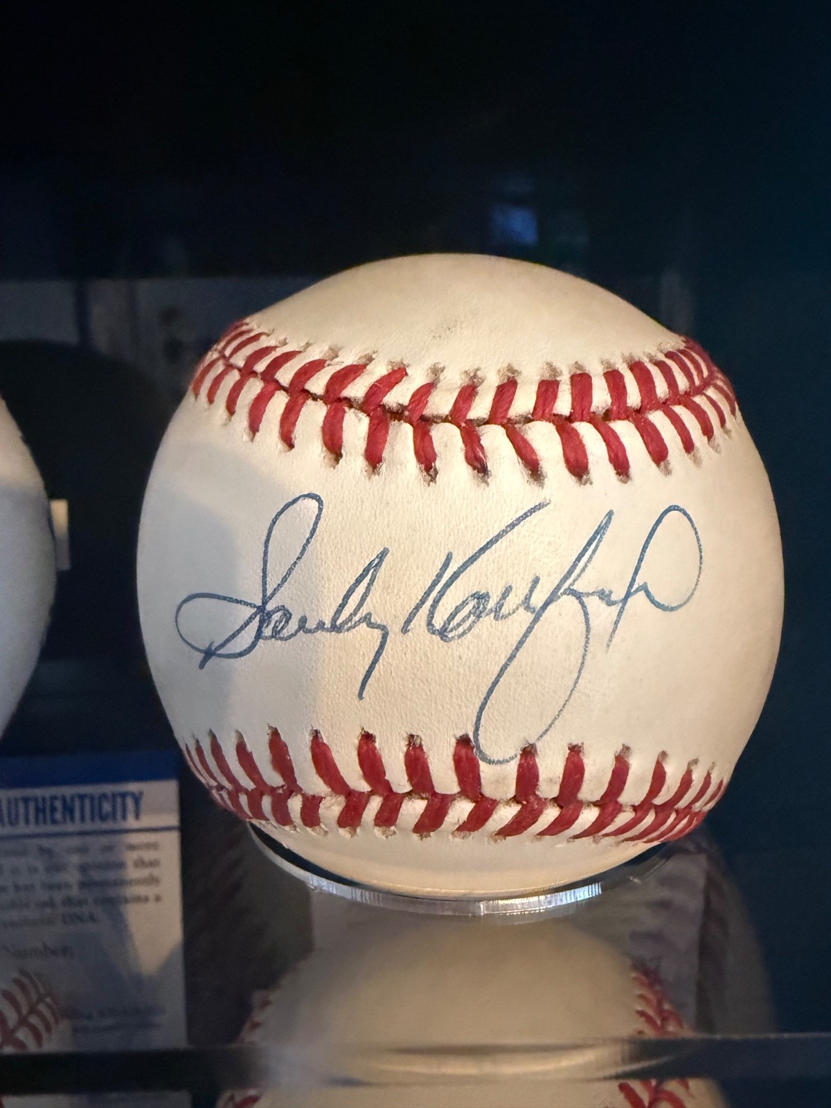 Sandy Koufax Autographed Signed Brooklyn and LA Dodgers (HOF) BASEBALL BECKET CERTIFICATE 