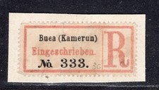 Kamerun Reko-Zettel Buea Nr 333 rechts Einfeldt 80 Punkte