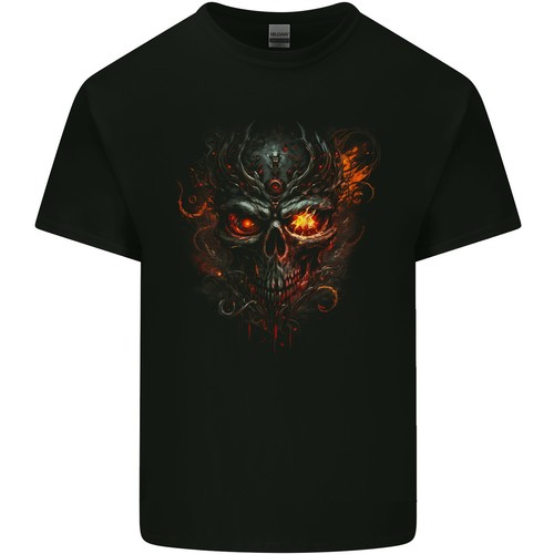 An Evil Fire Skull From the Future Kids T-Shirt Childrens