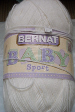 Bernat Baby Sport Yarn WHITE 11.3 Oz Acrylic