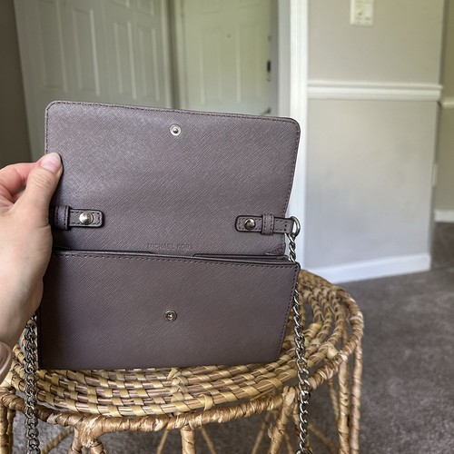 BORSA A TRACOLLA Michael Kors DANIELA Cinder 'Marrone' SAFFIANO PELLE 6 slot per carte - Foto 4 di 11