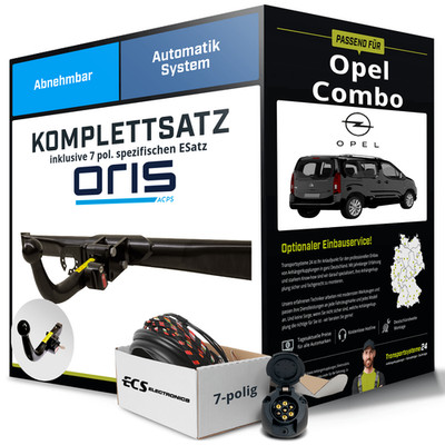 Für OPEL Combo K9 Anhängerkupplung abnehmbar +eSatz 7pol 06.2018-jetzt NEU