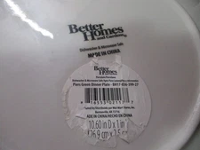 PIERS Turquoise White Dinner Plates Better Homes & Gardens (Set of 4)  EXCELLENT