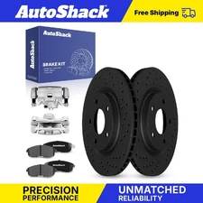 Front Drilled Slotted Brake Rotors Ceramic Pads Calipers for Chevy Malibu