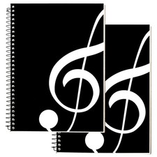 Blank Sheet Music Composition Notebook 2 Packs, Manuscript Staff Paper Notebo...