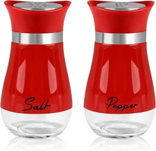 Accmor Salt and Pepper Shakers Set, 4 oz Stainless Steel Salt Pepper Shaker Cont