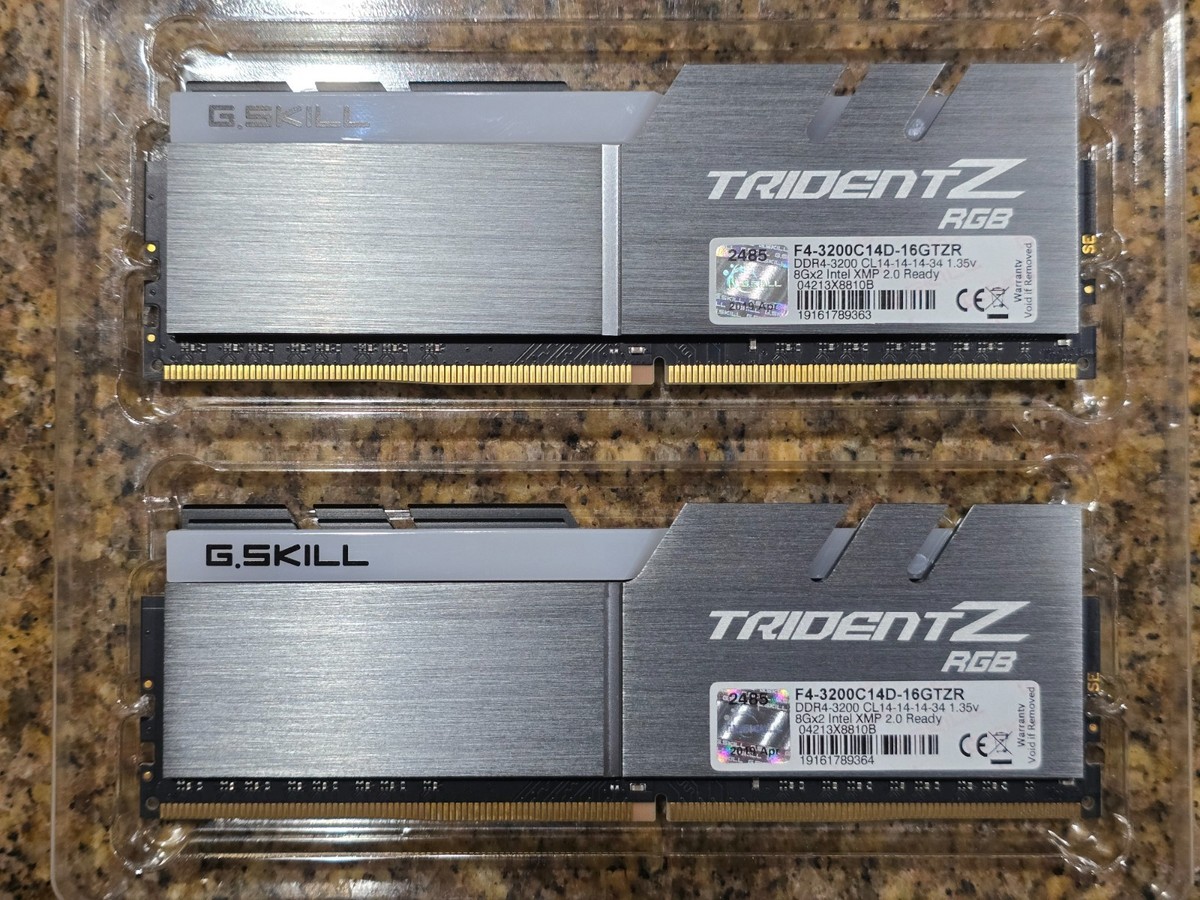 ✓✓ G.SKILL TridentZ RGB 16GB (2x8GB) 3200 MHz *14-14-14-34* (B