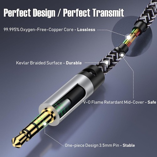 Type C Aux Cord for iPhone 16 Pro Max 15 Plus, USB C to 3.5mm Audio Jack... - Picture 3 of 7