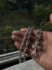 CH Classic  Style Cross Pendant Chain Necklace