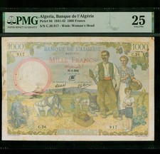 ARGELIA 1000 FRANCOS 1941 P86