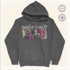 Taylor Swift Folklore Album Eras Hoodie Hooded Sweatshirt Women  s Large Grey