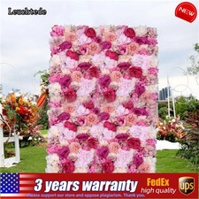 6Pcs Flower Wall Panel Floral Backdrop Wedding Party Home Artificial Flower Deco