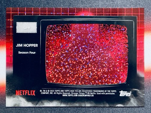 2025 Topps Stranger Things High Tek Static Age Jim Hopper Red /5 - 第 2/2 張圖片