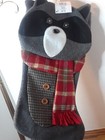 Raccoon Felt Stocking 20” Hobby Lobby, Woodland Farmhouse Rustic Prairie scarf