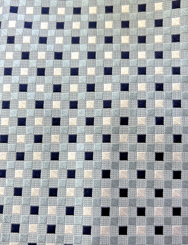 Corbata para hombre Bruno Piatelli 100 % seda verde claro con cuadrados plateados y negros 58x4 Foto 2 de 4