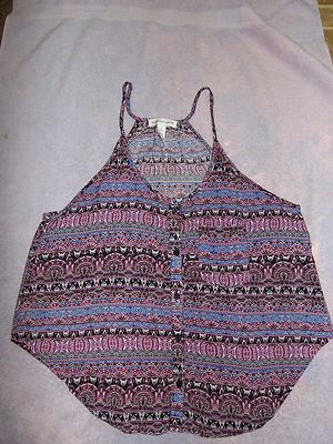 AMBIANCE APPAREL Multi-Color Tank Top With Spaghetti Straps - Junior Size S