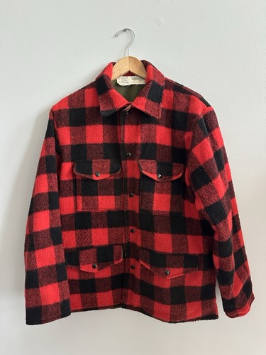 De colección Raro Reversible Mezcla Lana Militar? Abrigo a Cuadros y Verde Ejército Hombre M LEER - Imagen 2 de 13