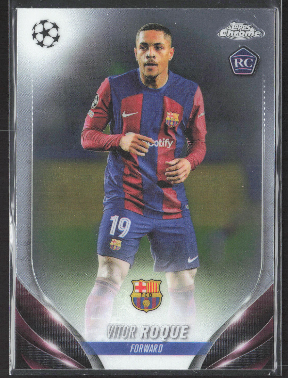 Vitor Roque 2023-24 Topps Chrome UEFA Club Competitions #28 RC