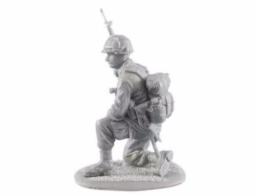 Kit modellino figura 1/35 resina guerra del Vietnam soldato americano non assemblato non dipinto - Foto 5 di 5