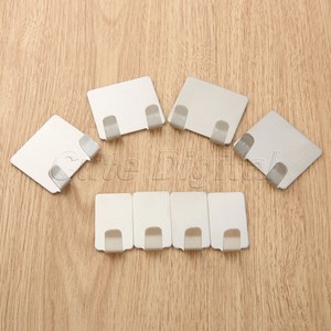 4pcs Stainless Steel Sticky Hooks 3m Self Adhesive Bathroom