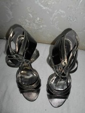 Love Label black & silver open toe shoes size 6