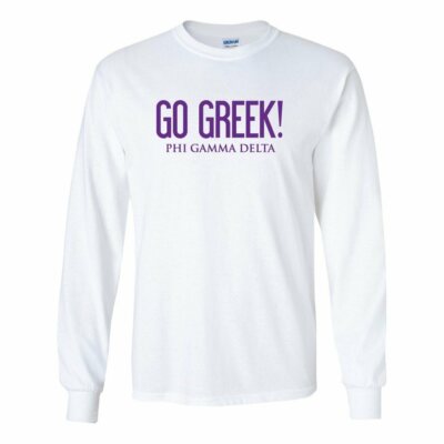 Phi Gamma Delta Long Sleeve T-shirt ''Go Greek'' - FREE SHIPPING