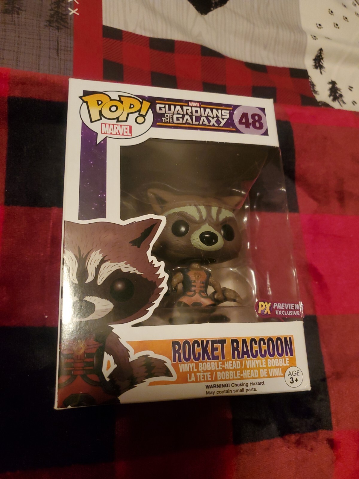 Funko Pop! Figura De Marvel - Guardianes De La Galaxia - Mapaco Cohete #48 *Exclusivo