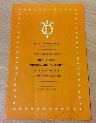 1950 Royal Albert Hall Proms Programme