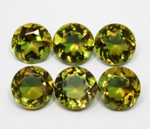 Natural 7 Color Changing Alexandrite 10.5 MM Round Certified Gemstone 6 Pcs Lot - Afbeelding 1 van 9