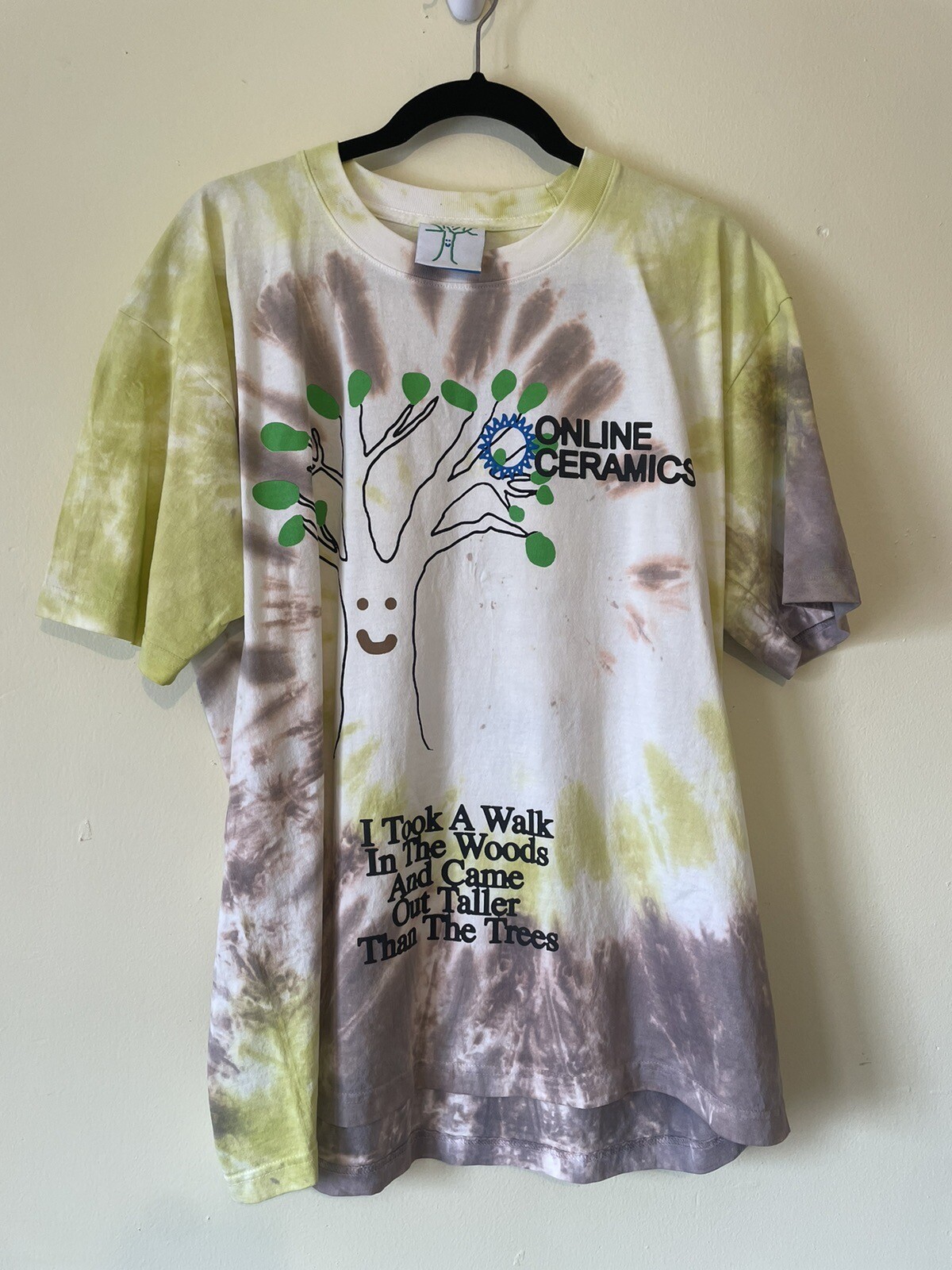 Vintage Online Ceramics Grateful Dead Tye Dye Shirt Large Rare A24 Hippie Style-image