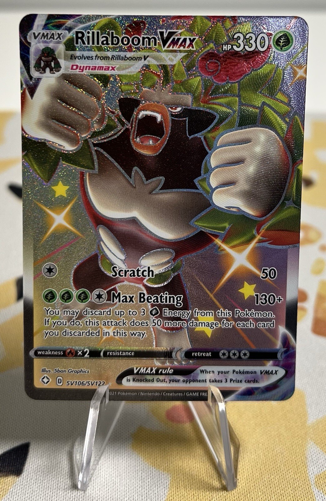 Rillaboom VMAX - SV106/SV122 - Shining Fates: Shiny Vault (SHFSV) NM Holofoil