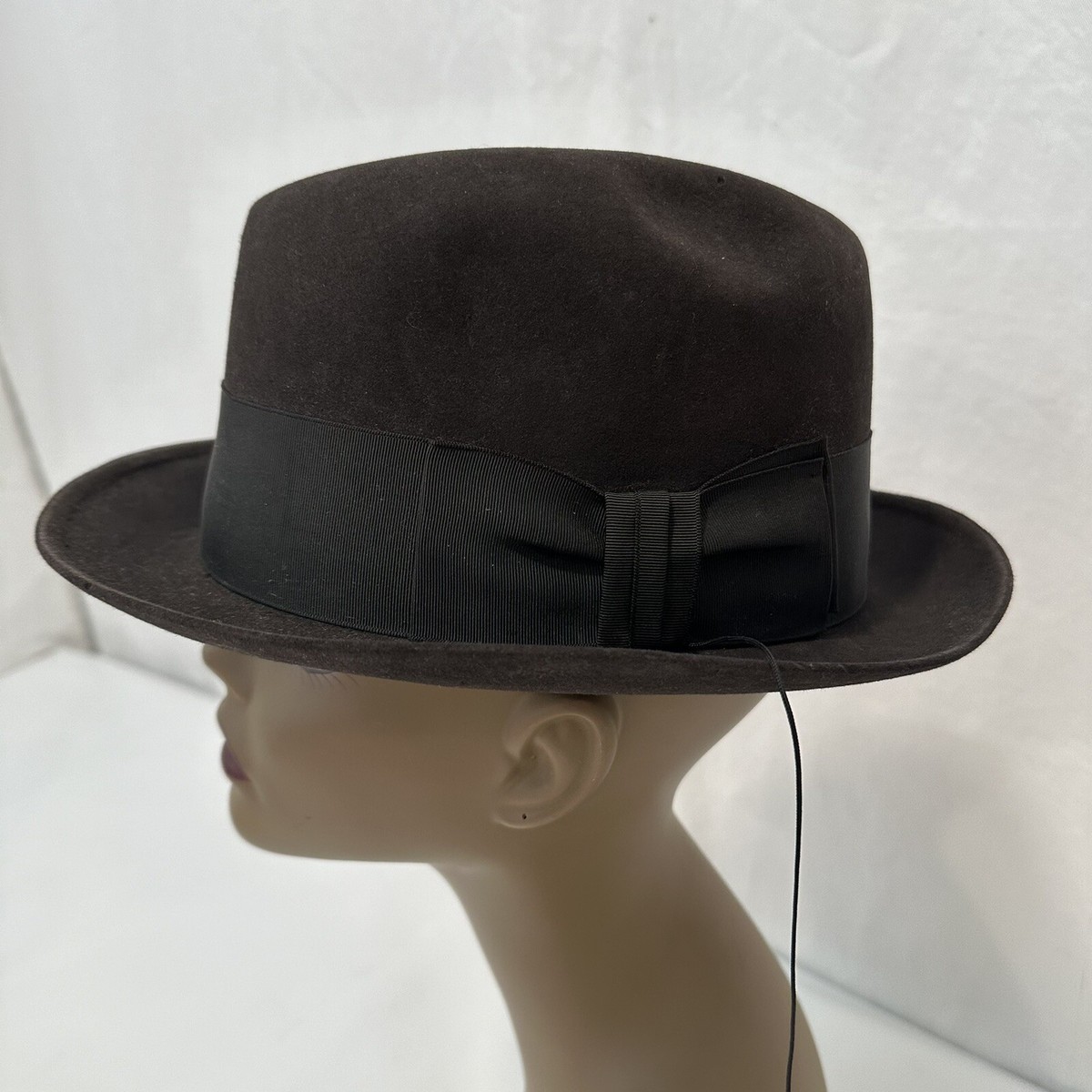 ※ tama　VINTAGE DOBBS HAT Vintage Dobbs Fedora Hat Brown With Feather Fifth Avenue New