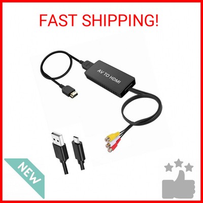 BD&M RCA to HDMI Converter, Composite to HDMI Adapter AV to HDMI