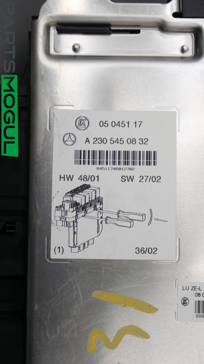 03-12 Mercedes R230 SL550 SL55 Front Left SAM Fuse Box Control Module OEM