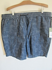 Goodfellow  Co Mens Size XL Beachwear Blue Patterned Tropical Leaf Palms NWOT