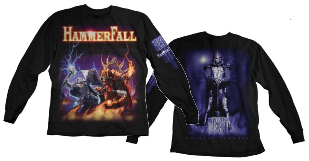 HAMMERFALL cd cvr CRIMSON THUNDER Official LONG SLEEVE SHIRT MED