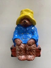 Paddington Bear with Luggage Figurine 1978 Schmid Made in Japan Eden Toys