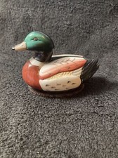 Vintage Porcelain Duck Clothing Lint Brush Hand Painted