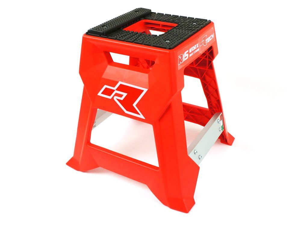 Rtech R15 WORX Motocross Enduro Mounting Stand Motorcycle Assembly Stand Red