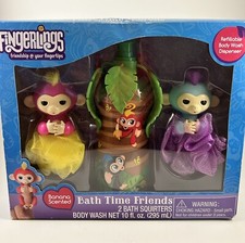 Fingerlings Bath Time Friends 2 Bath Squirters and Body Wash Banana Scented